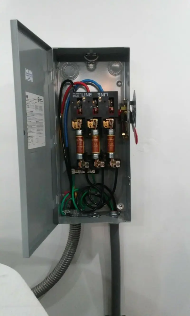 Three-phase disconnect switch installed for Electrical Wiring & Rewiring in Rockville Centre